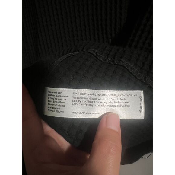 Eileen Fisher Petite Cotton Tencel Stretch Waffle Grid Jacket Black Large Petite - Picture 7 of 9